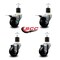 Service Caster 3'' Hard Rubber Swivel 1-7/8'' Expand Stem Caster Set 2 Total Lock Brakes, 4PK SCC-EXTTL20S314-HRS-2-S-2-178 - alternate 4
